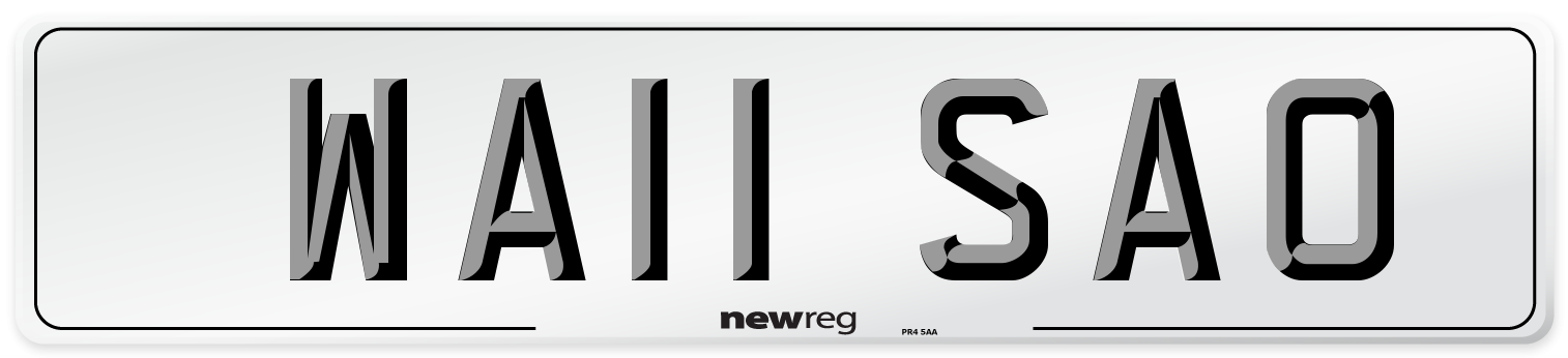 WA11 SAO Number Plate from New Reg